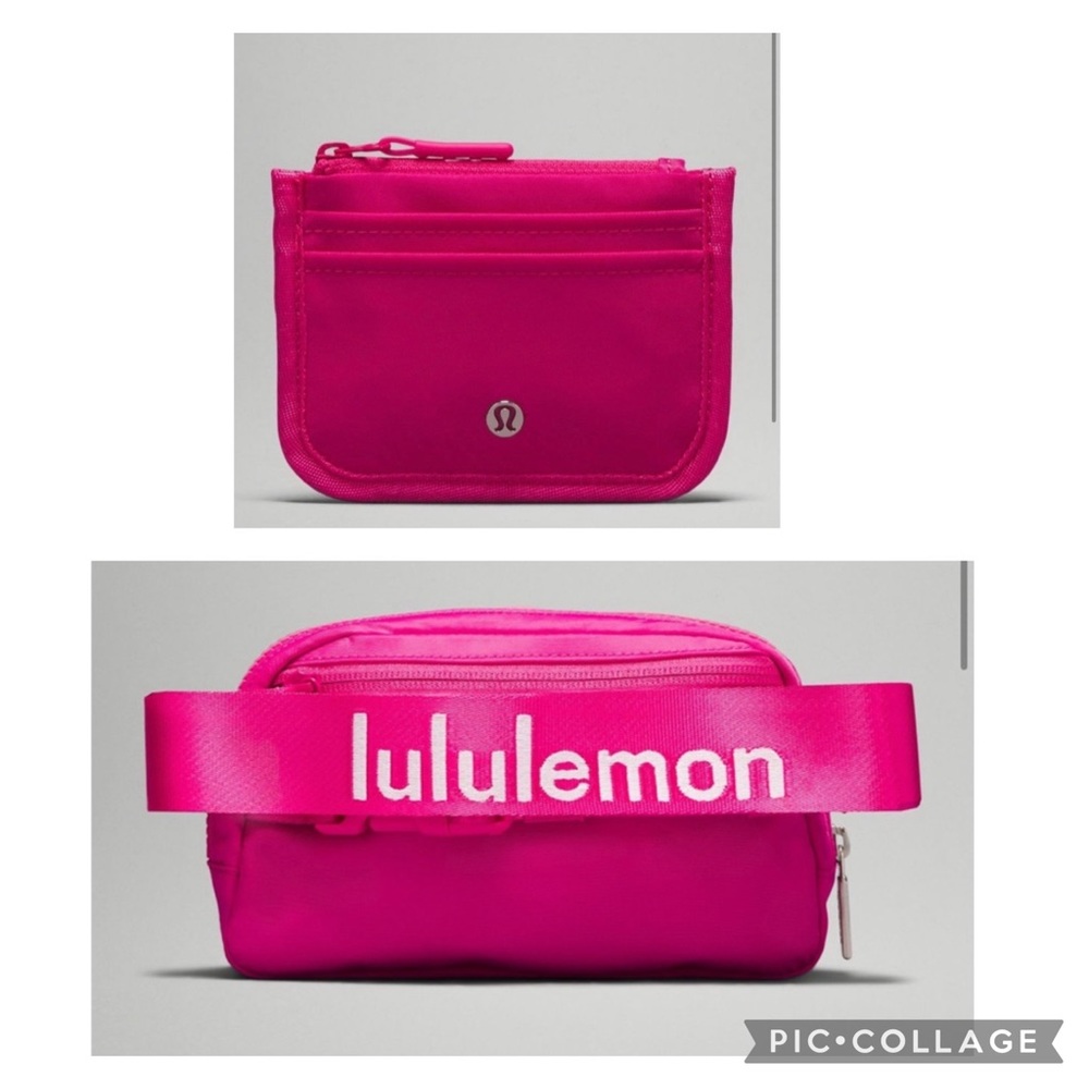Lululemon Sonic Pink Everywhere Belt Bag and True Identity Card Wallet Bundle!